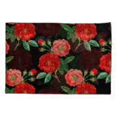 Red Roses, Black Background, Kussensloop (Achterkant)