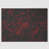 Red Roses Black Background Tissuepapier (Voorkant)