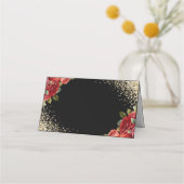 Red Roses Black Gold Floral (Achterkant)