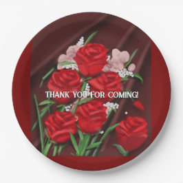 Red Roses bruiloft Borden Papieren Bordje