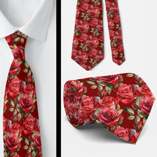 Red Roses Classic Cravate
