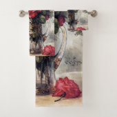 Red Roses Clematis Artiste Français Paul De Longpr (En situation)