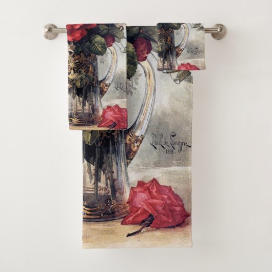 Red Roses Clematis Artiste Français Paul De Longpr (En situation)