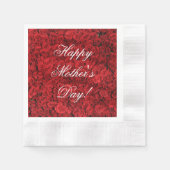 Red Roses Custom Text Happy Moederdag Servet (Voorkant)