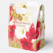 Red Roses Elegant Wedding Bedankdoosjes (Geopend)