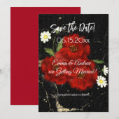 Red Roses Enregistrer la carte Date (Devant / Derrière)