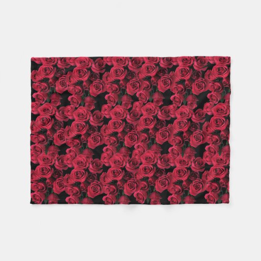 Red Roses Fleece Blanket (Voorkant (Horizontaal))