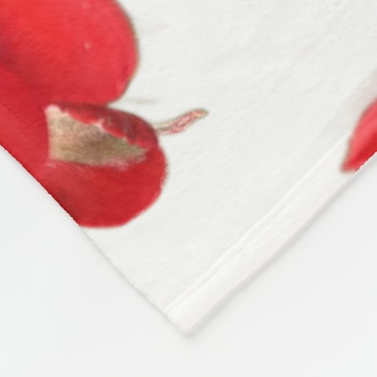 Red Roses, Fleece Deken (Hoek)