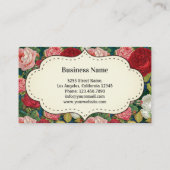 Red Roses Floral Fork Catering Chef Visitekaartje (Achterkant)