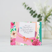 Red Roses Floral Letter Envelope Moederdag Briefkaart (Staand voorkant)