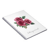 Red Roses Floral Notitieboek (Rechterzijde)