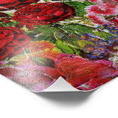 Red Roses flower Garden Foto Afdruk (Hoek)