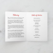 Red Roses Funeral Programme | Memorandum Kaart (Binnen)