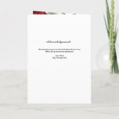 Red Roses Funeral Programme Programma (Achterkant)