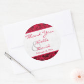 Red Roses Galore Mariage Favor Sticker (Enveloppe)