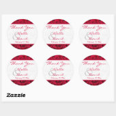Red Roses Galore Mariage Favor Sticker (Feuille)