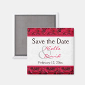 Red Roses Galore Wedding Favor Magnet Magneet (Voorkant / Achterkant)
