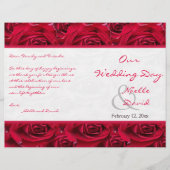 Red Roses Galore Wedding Programme (Voorkant)