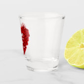 Red Roses hart hou van je mam Moederdag Shot Glas (Rechts)