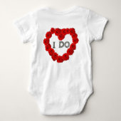 Red Roses Heart I Bling Infant Creeper Romper (Achterkant)