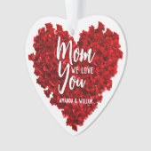 Red Roses Heart Love You Maman Fête des Mères (devant)