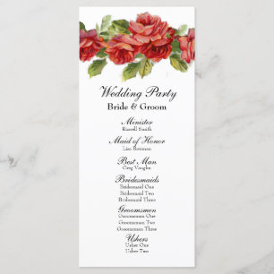 Red Roses huwelijksprogramma Programma
