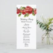 Red Roses huwelijksprogramma Programma (Staand voorkant)