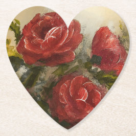 Red Roses  Kartonnen Onderzetters