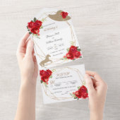 Red Roses Kentucky Derby Invitations de mariage (Déchirure)