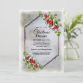 Red Roses kerst Kaart (Staand voorkant)