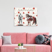 Red Roses Knight in Shining Armor Canvas Afdruk (Insitu (Woonkamer))