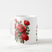 Red roses koffiemok (Voorkant links)
