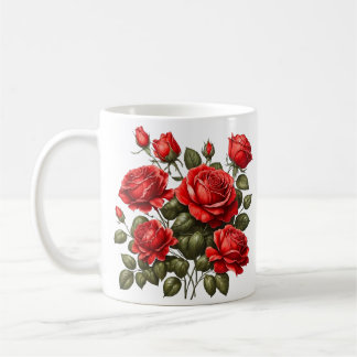 Red roses koffiemok