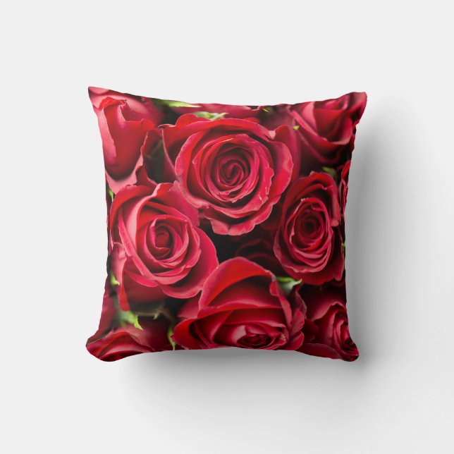 Red roses kussen (Voorkant)