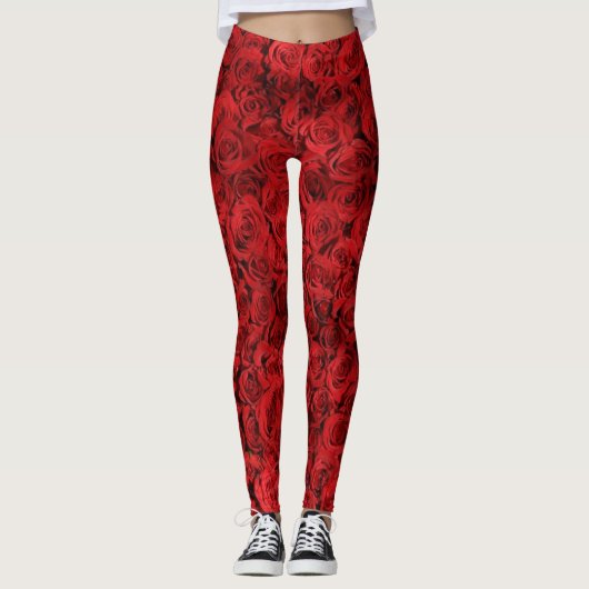 Red roses leggings (Voorkant)