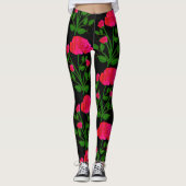 Red Roses Leggings noirs (Devant)