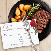 Red Roses Mariage Menu Entrées Cartes RSVP