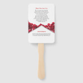 Red Roses Memorial Hand Fan Handwaaier (Achterkant)
