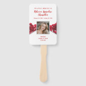 Red Roses Memorial Hand Fan Handwaaier (Voorkant)