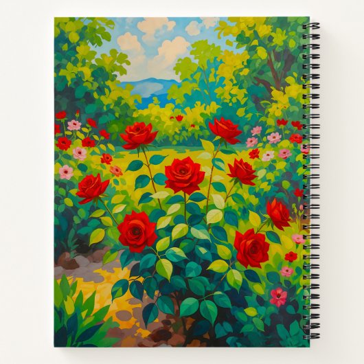 Red Roses Notebook Notitieboek (Achterkant)