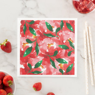 Red Roses Papier Diner Servetten