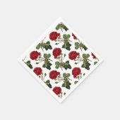 Red Roses Pattern Servet (Hoek)