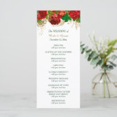 Red Roses Programme de mariage frontalier (Debout devant)