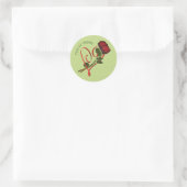 Red Roses Red Heart gepersonaliseerd Ronde Sticker (Tas)