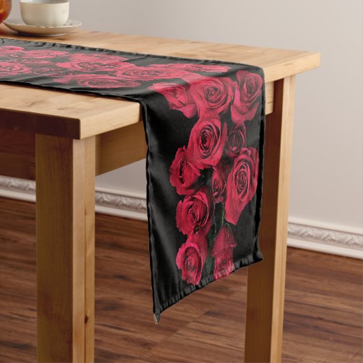 Red Roses Short Table Runner Korte Tafelloper (Voorbeeld)