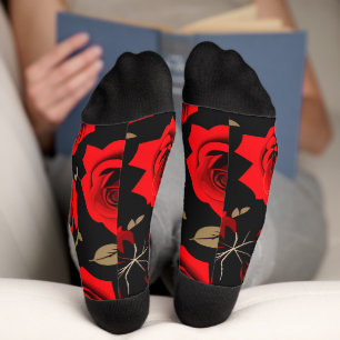 Red roses sokken