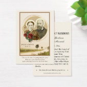 Red Roses St. Zelie & Louis Martin Wedding Kaart (Bureau)