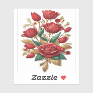 Red roses sticker