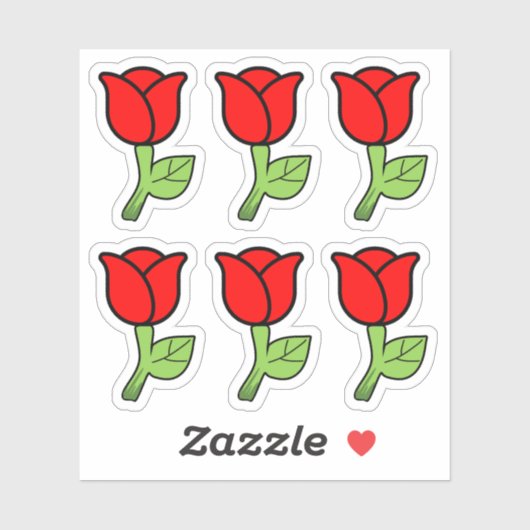 Red Roses Sticker (Vel)
