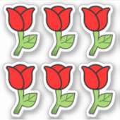 Red Roses Sticker (Voorkant)